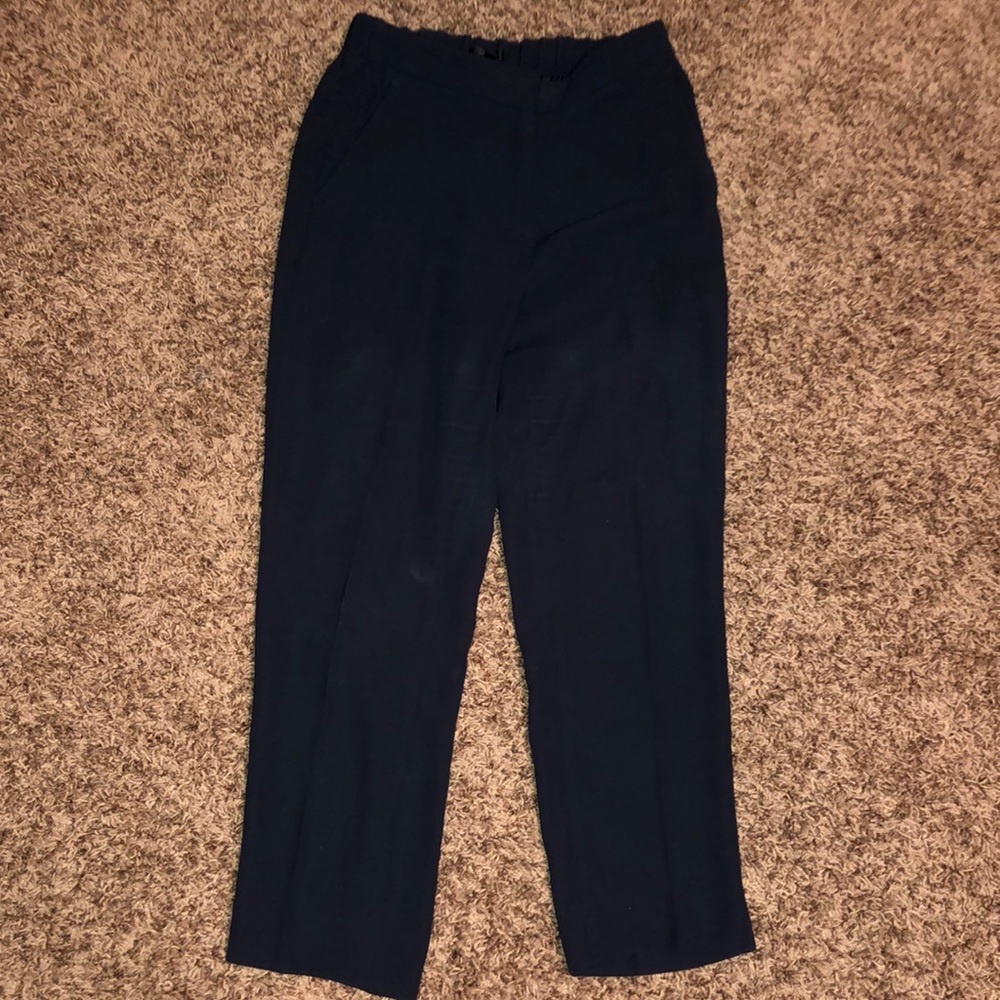 Navy J Crew pull on pant